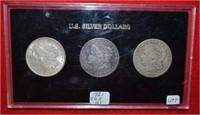 (3) Morgan Silver Dollars -