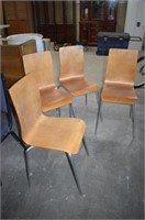 Four Mid Century Style Bentwood Chairs