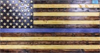 Large Wood Folk Art US Flag