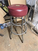 Red Leather Bar Stool x 10