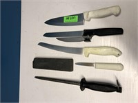 Lot of Mixed Knives & Sharpeners