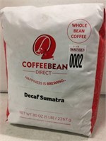 COFFEE BEAN DECAF SUMATRA BB:01/10/2019