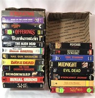 Lot of 21 VHS Thriller/Horror Movies