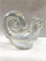 Snail Paperweight Solid Glass Carnival?