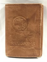 Redskins Leather Tri-Fold Wallet NICE!
