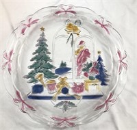 Crystal Clear Studios Christmas Joy Glass Plate