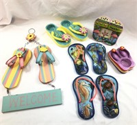 Flip Flop Wall Decor And Tealight Candle Holder