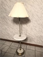 Antique Floor Lamp w/Marble Table Made in Italy