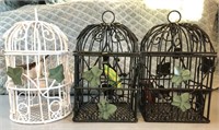 3 Minature Decorative Bird Cages