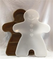 Tupperware (?) Gingerbread Man Sectioned Server