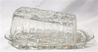 New Pressed Glass Star of David Butter Dish