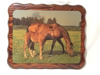 11 1/2 inch Horse Photo on Wood Back