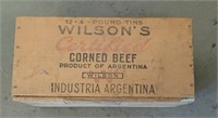 Vintage Wilson Corn Beef Wood Crate