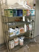 4 Shelf Metal Rack with Laundry Detergent