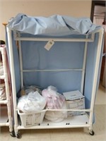 Covered Linen Transport Cart with Misc. Linens