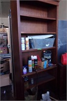 6ft Bookcase and misc garage items