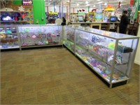 Four Full Glass Show/Display Cases: 6'