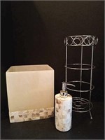 Lovely Shell Embellished Bathroom Accessories