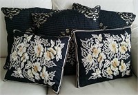 Custom Made Black and Gold Decorative Pillows