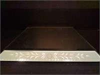 Incredible Etched Glass Pedestal