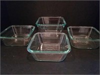 Four Square Pyrex Glass Dishes