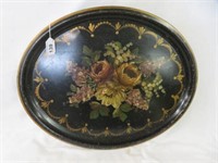 VINTAGE TOLE PAINTED TRAY  22" X 18"