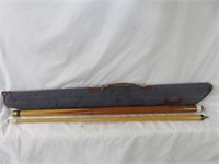 VINTAGE BRUNSWICK POOL CUE WITH CASE 57.25"T
