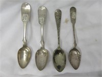 (4) COIN SILVER SPOONS 2.67 TROY OZ.