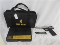BROWNING PISTOL 22 LONG BUCK MARK WITH CASE AND 2
