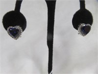 HIGH QUALITY 14KT WHITE GOLD,DIAMOND AND SAPPHIRE