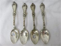 (4) STERLING SILVER SPOONS 3.89 TROY OZ.