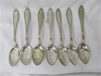 (7) STERLING SILVER SPOONS 4.50 TROY OZ.