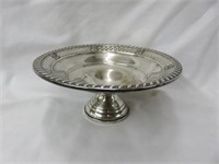 STERLING SILVER NUT DISH-WEIGHTED 2.5"T X 5.5"W
