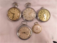 5PC SELECTION OF POCKET WATCHES