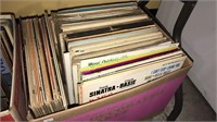 Box lot of record albums including Frank Sinatra