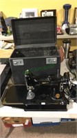 Singer featherweight sewing machine with the