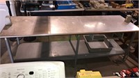 Stainless steel commercial kitchen work table