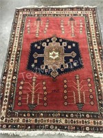 Persian Wool Area Rug with Undermat