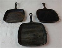 (3) 9in Square Grill Pans
