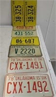 8 Oklahoma License Plates