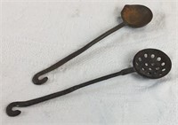 Two Cast Iron Ladles