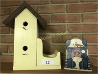 Wooden Bird house Note and Coaster and note