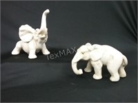 (2) Elephant Figurines