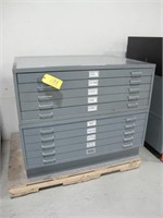 (2) 5-Drawer Flat File Cabinet 46" W x 35" D