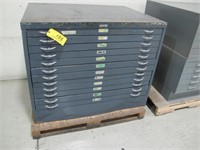 12-Drawer Flat File Cabinet 45" W x 34" D