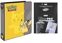 (2)Ultra Pro Pokemon Pikachu 3-Ring Binder Card