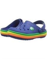 Crocs Big Kid's 4M Rainbow Clogs, Blue Jean