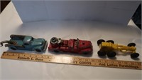 3 Antique Toys-2 Cast Iron, 1 Plastic(Grater)