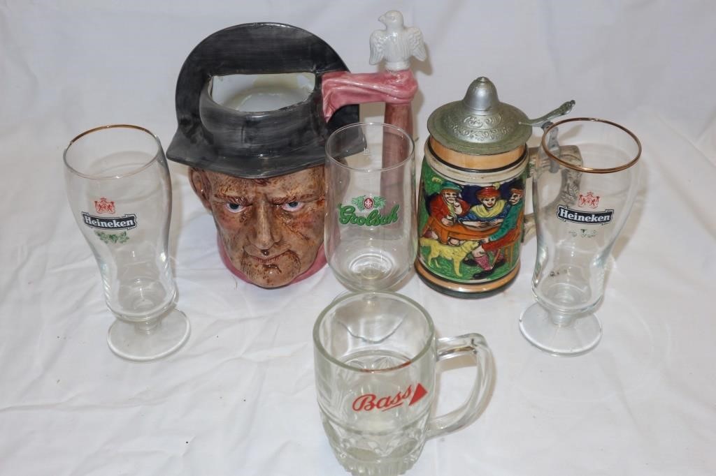 Assorted Old Beer Taps & Alcohol Collectables