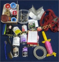 Pipe Glue, Duct Tape, Wire Brushes, Screws, Staple